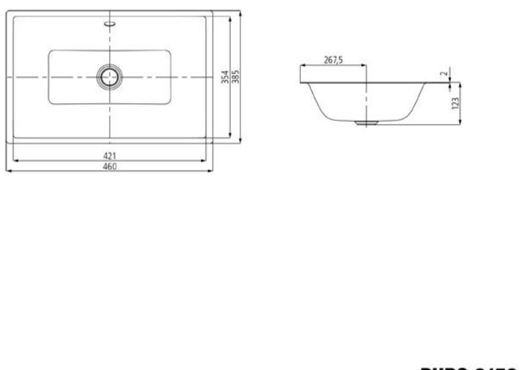 Zápustné umývadlo Kaldewei Puro 3159 - 2