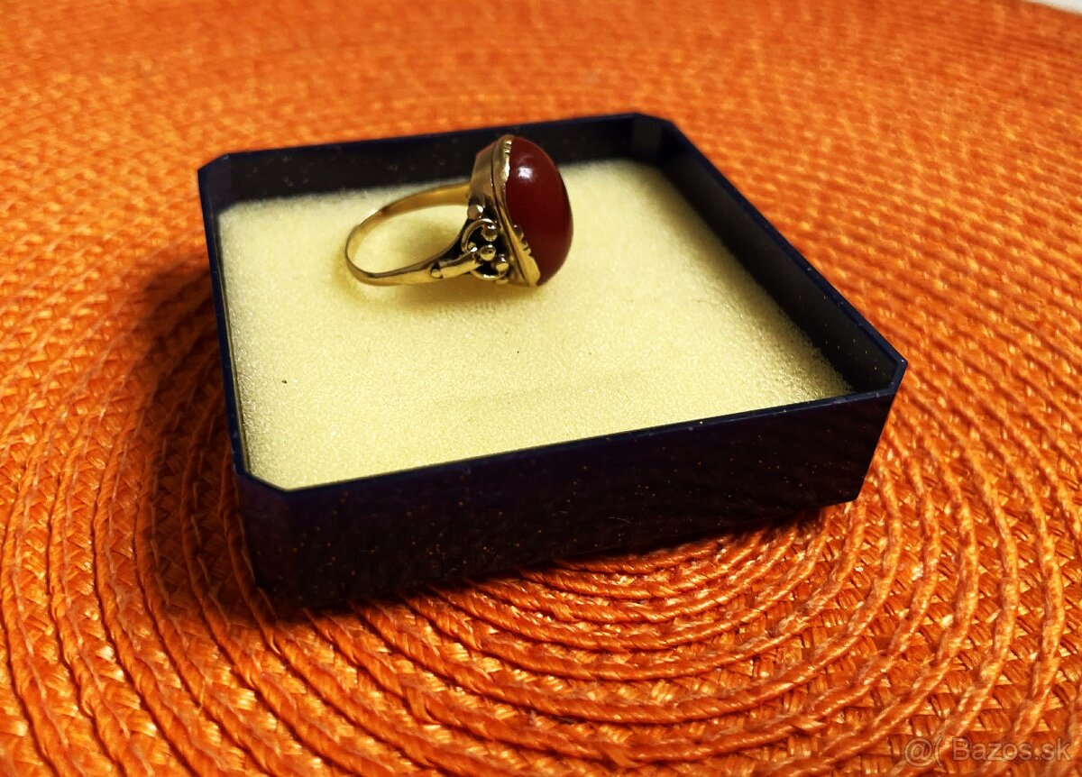Starož.prsteň s karneolom - 2