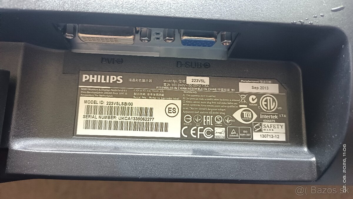 Philips 223V5L elektronika - 2