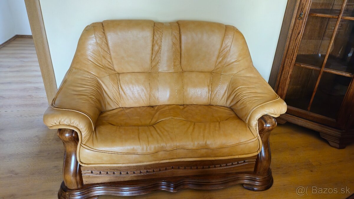 Masívna kožená sedačka 3+2 - 2