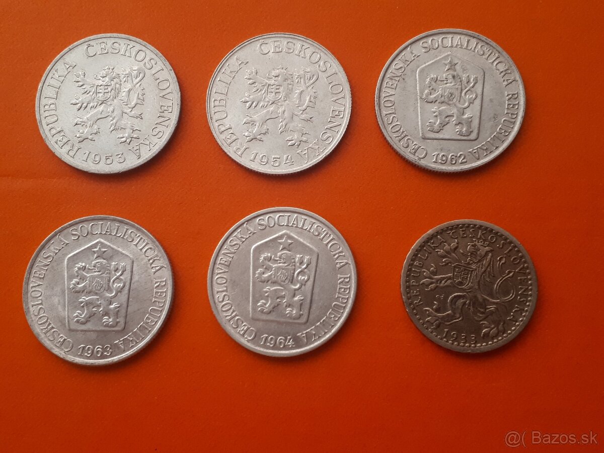 Ponúkam na predaj mince 1.Republika a ČSSR - 2