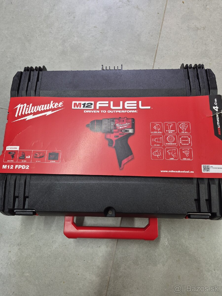 Milwaukee M12 vŕtačka s priklepom - 2