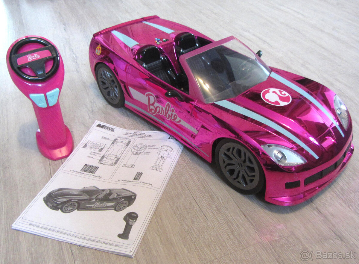 Barbie auto kabriolet na dialkove ovladanie. - 2