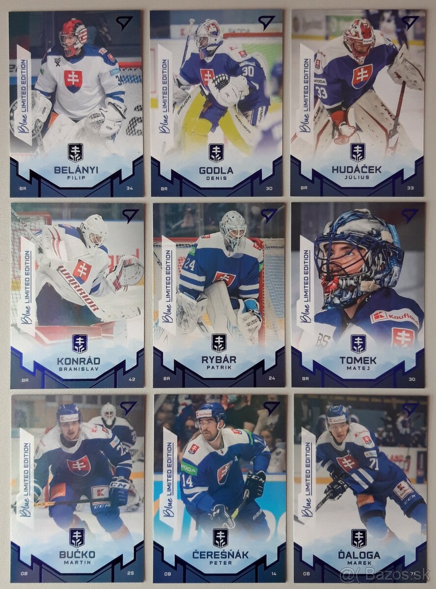 Hokejové kartičky HS 2022 BLUE LIMITED EDITION - KOMPLET SET - 2