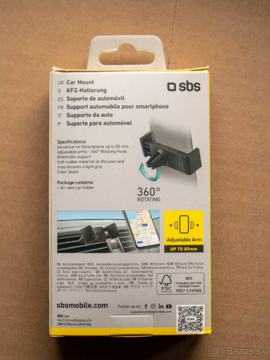 Držiak telefónu do auta SBS - air flow - 2