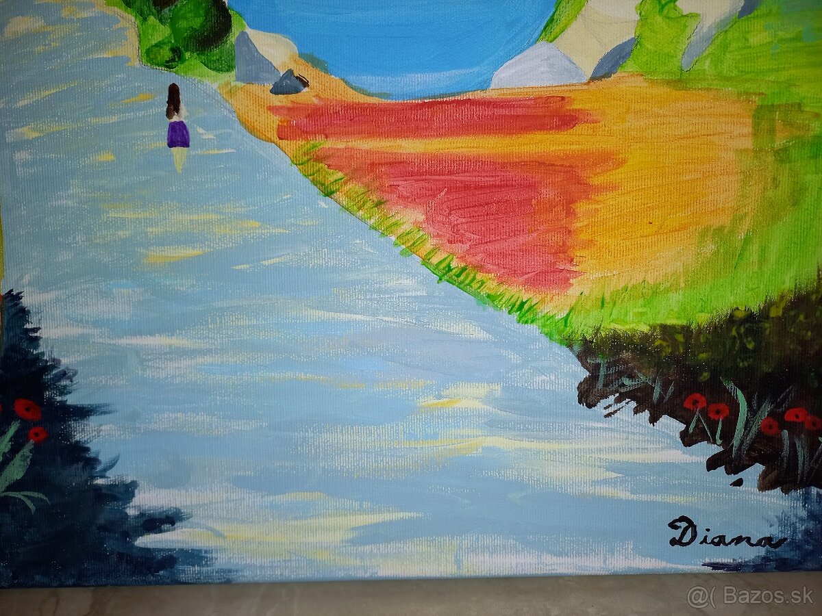 Ručne maľovaný obraz Toskánsko - 2