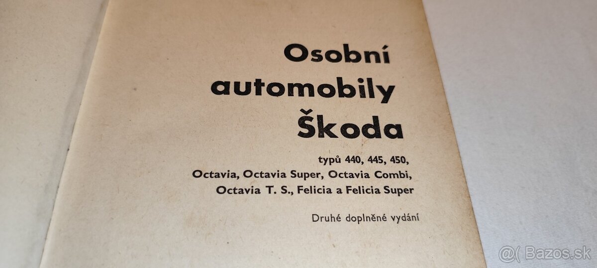 Škoda veterán. typy 440 Octavia Felicia popis údržba opravy - 2