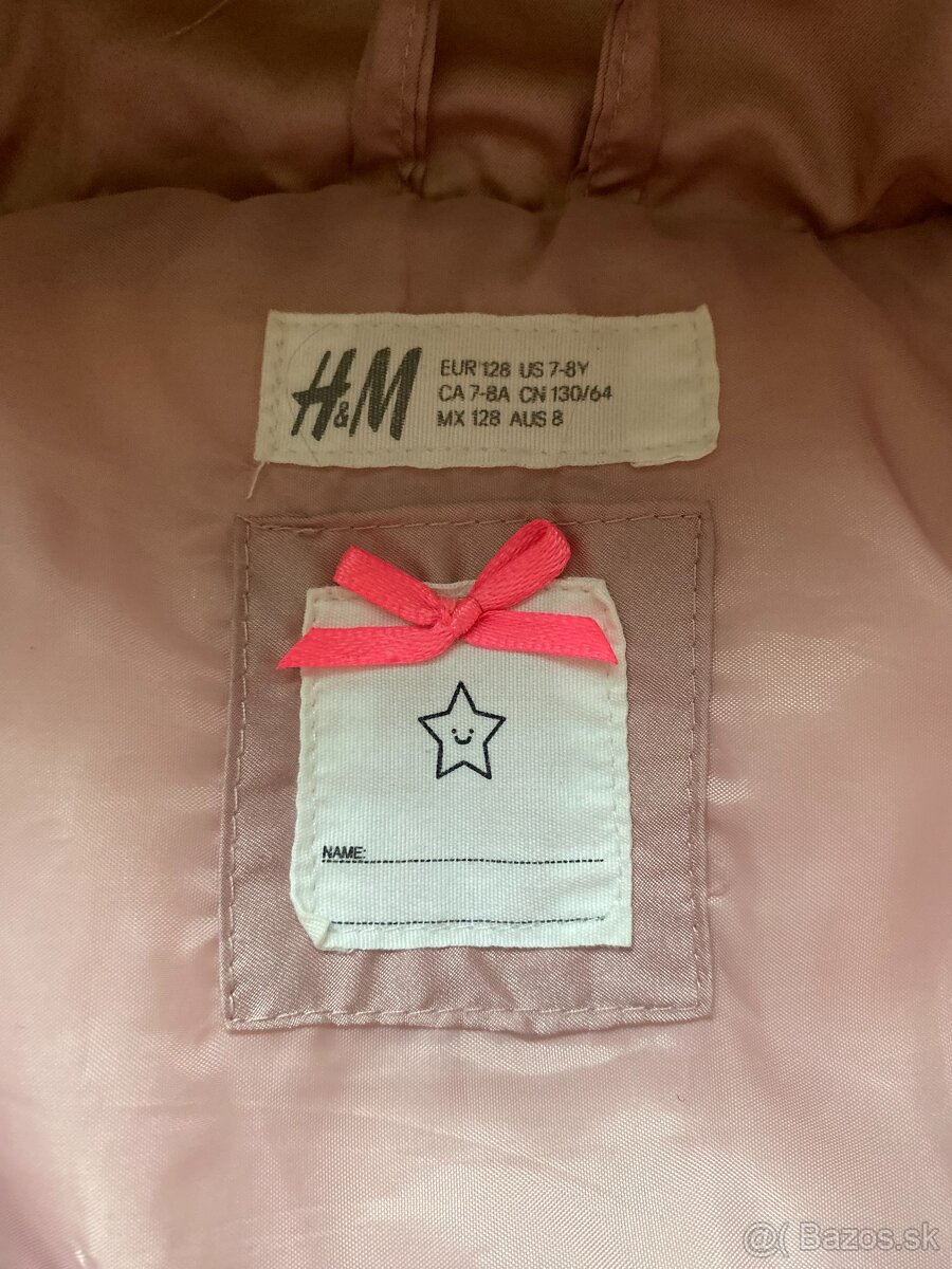 Dievčenská zimná bunda , H&M, veľ. 128 - 2