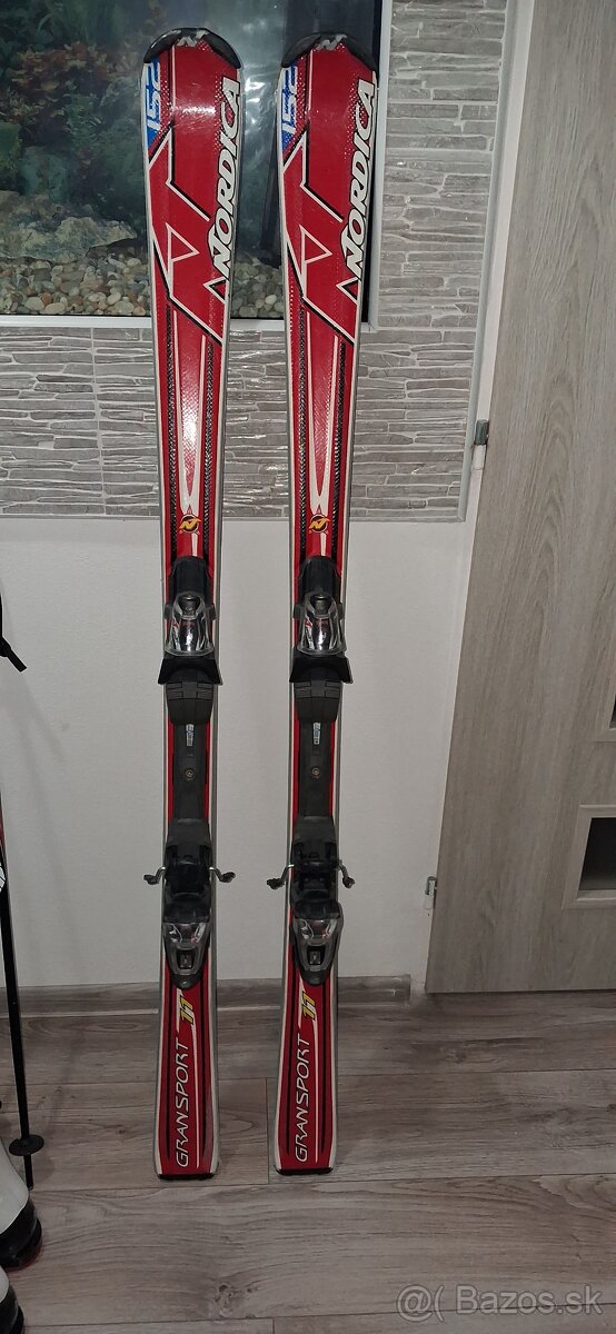 Predám lyže Nordica 152 cm, r 11m s lyžiarskymi palicami - 2