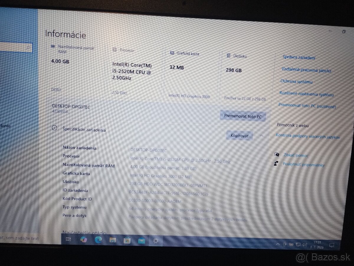 Predám Lenovo thinkpad T420 - 2