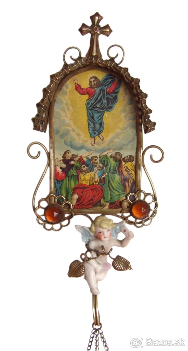 Náboženská nástěnná dekorace - 19. století - 2