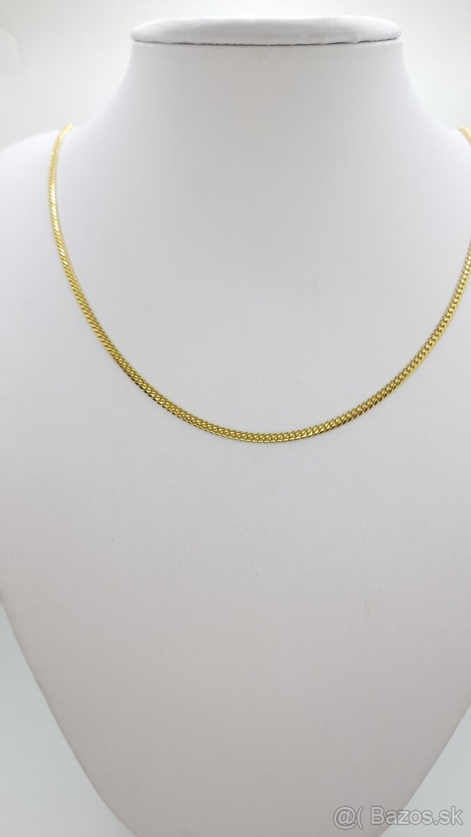 Zlatá pánska kubánska retiazka plná - 2