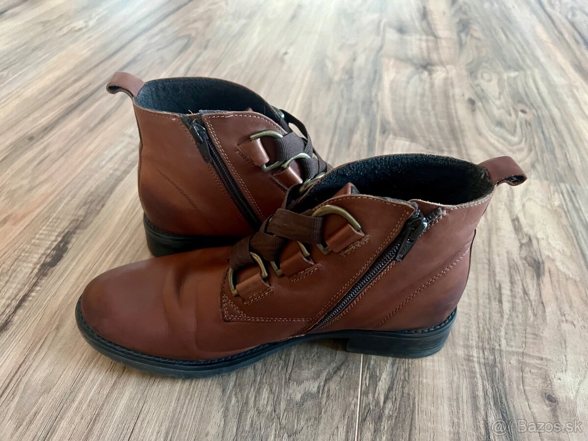 Hnedé členkové topánky, 38 - 2