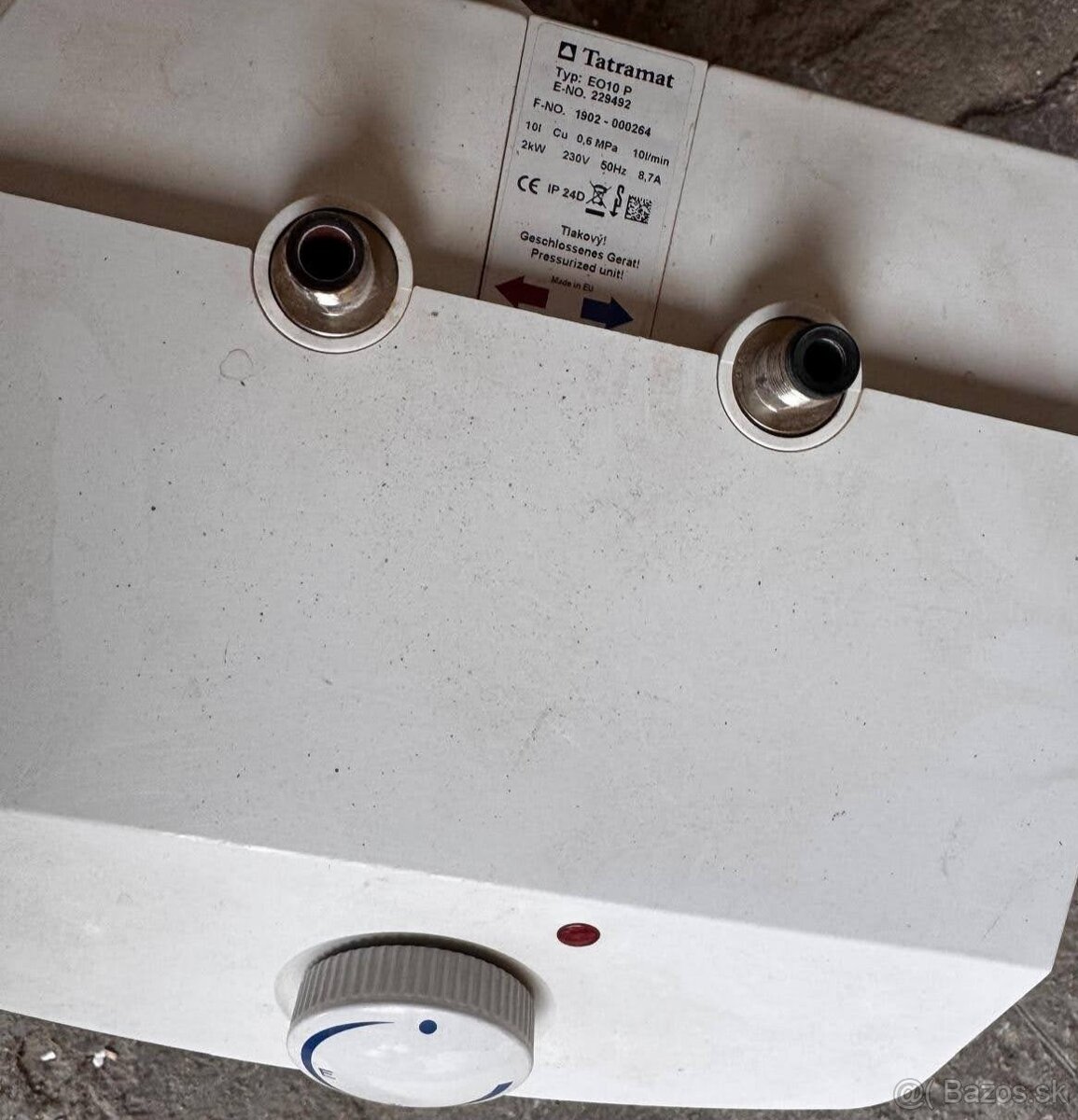 Predam bojler Tatramat EO10P pod umyvadlo - 2