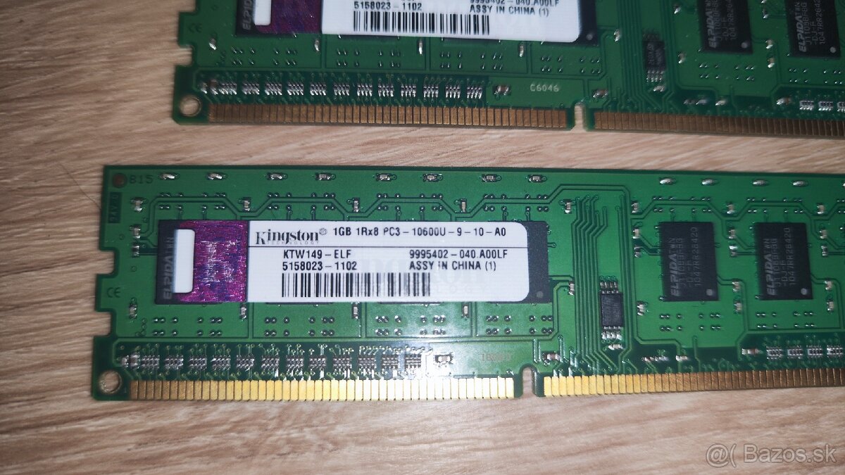 RAM 1GB DDR3 Kingston - 2