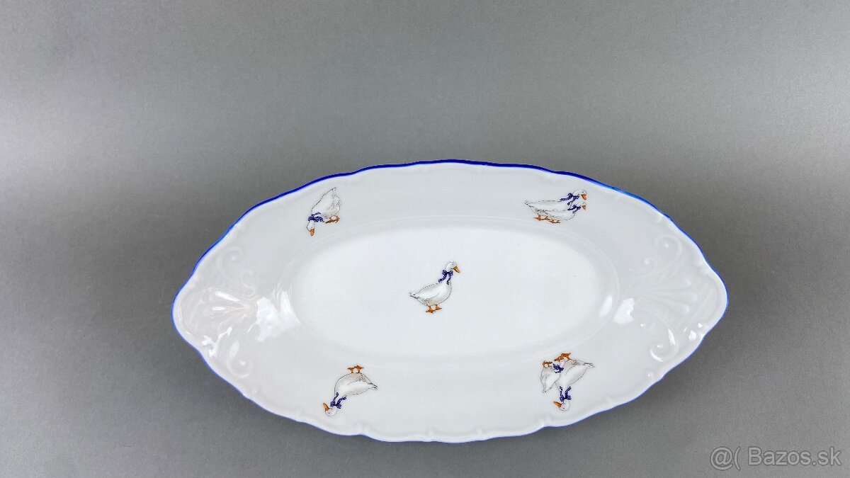 Misa porcelán husi, modrá linka, Moritz Zdekauer - 2