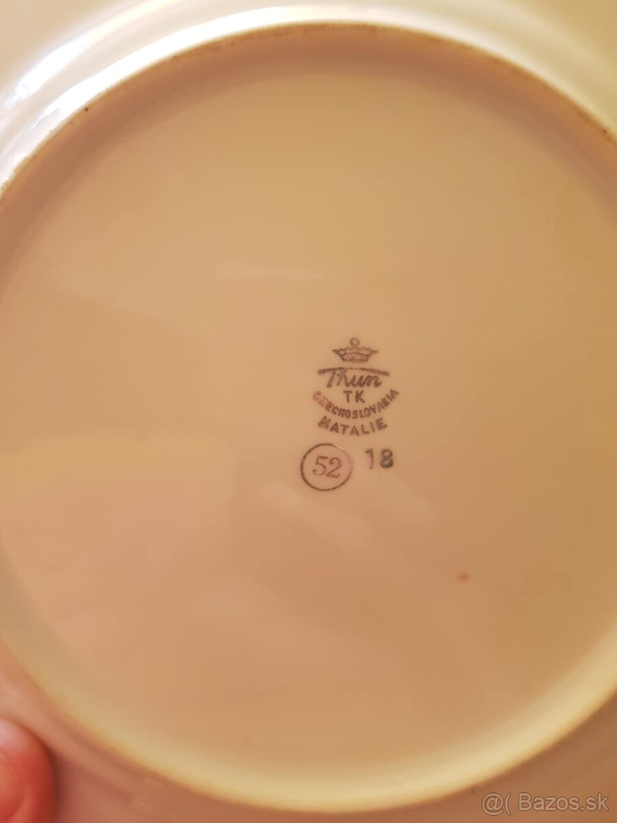 Retro porcelanova dezertna sada Thun - 2