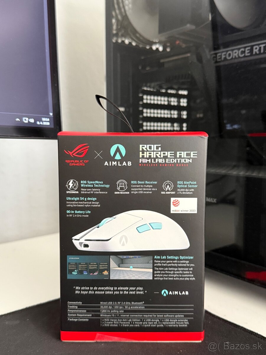 Asus ROG Harpe Ace Aim Lab Edition Moonlight White - 2