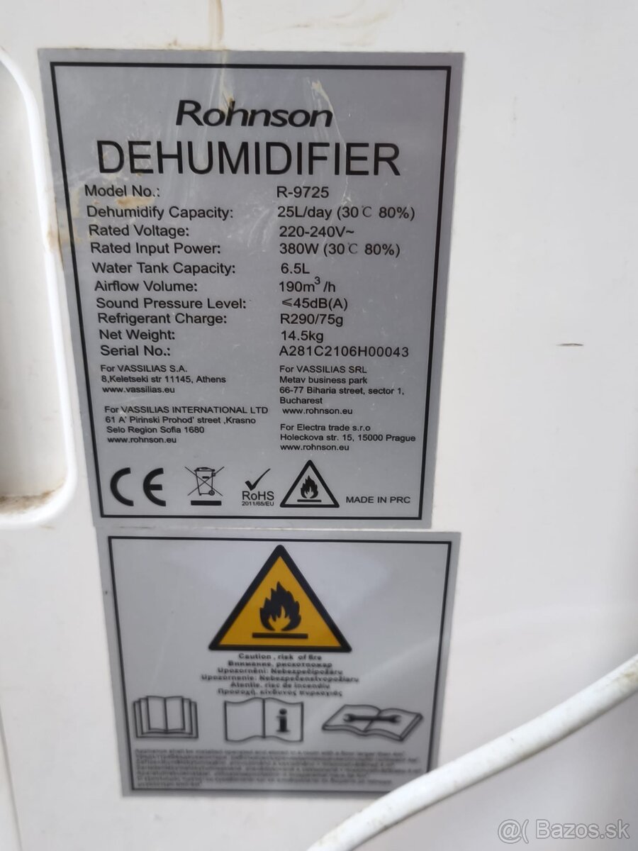 Rohnson Dehumidifier - 2
