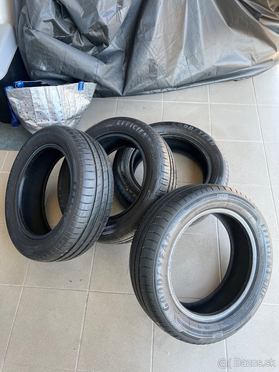 Predám letné pneumatiky Goodyear 185/60 R15 – použité - 2