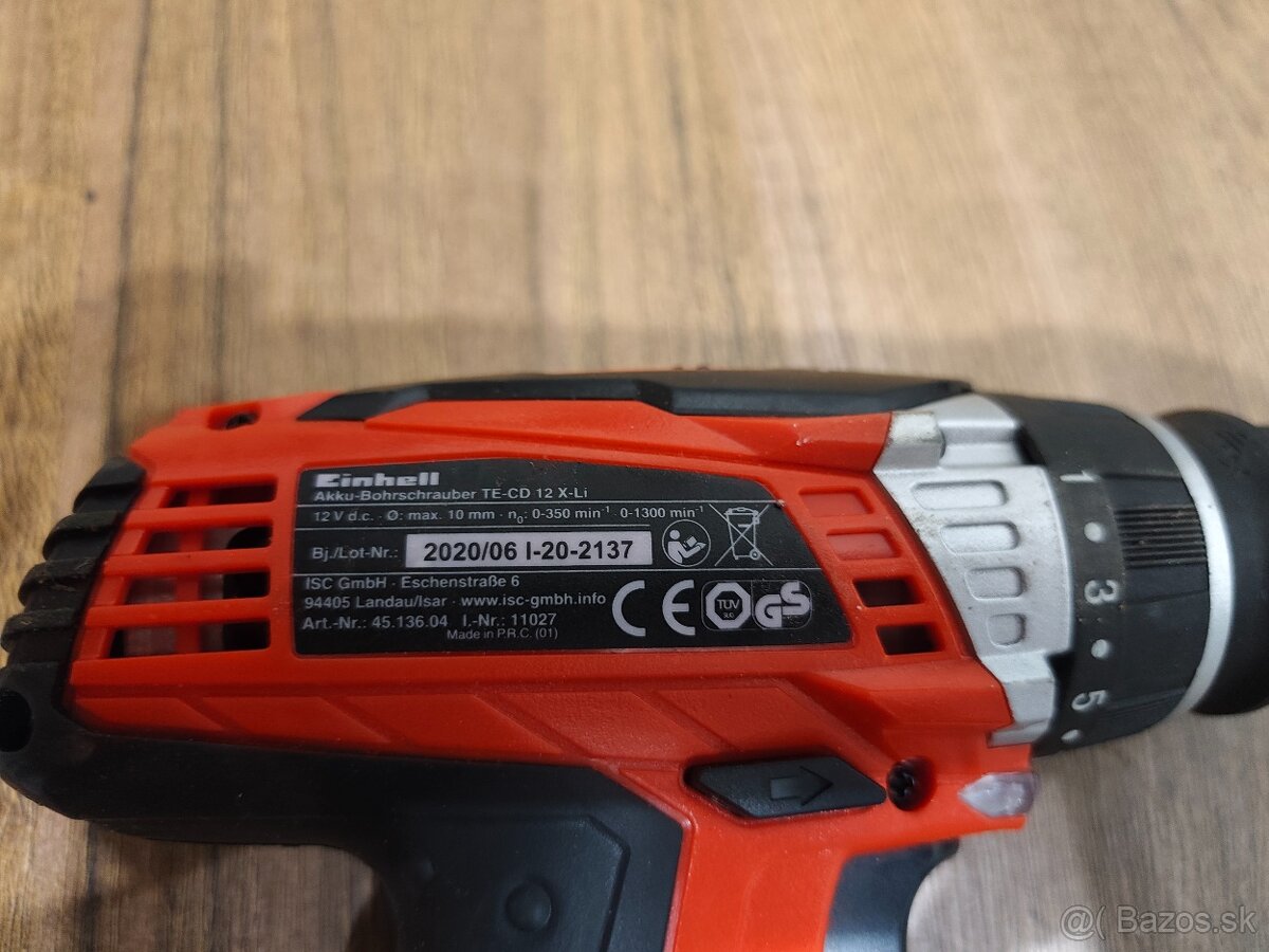 Vŕtačka Einhell TE CD 12 X Li - 2