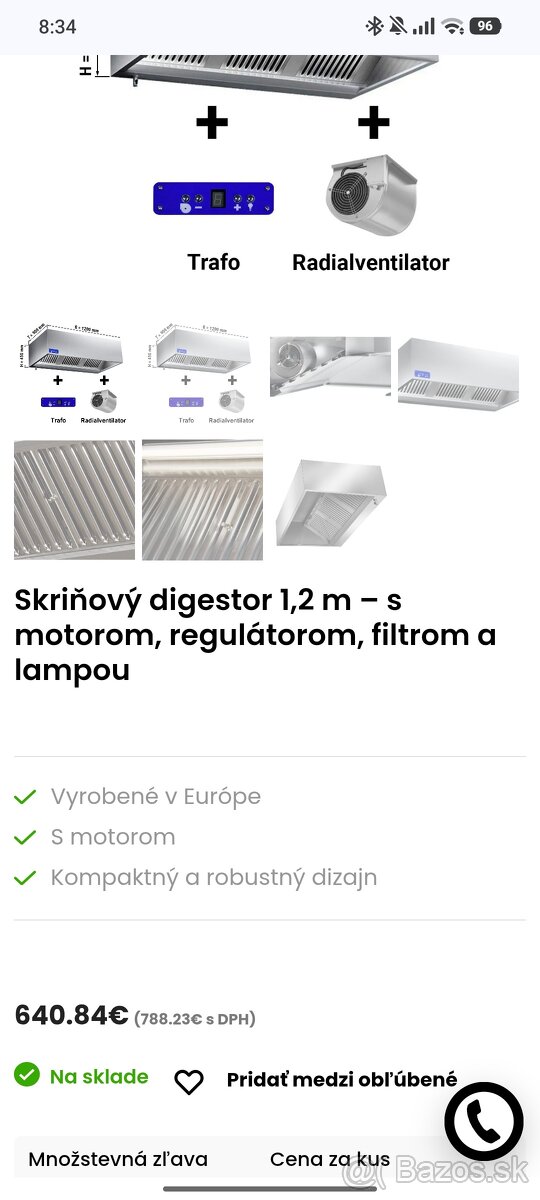 Predám Nový profi Gastro digestor - 2