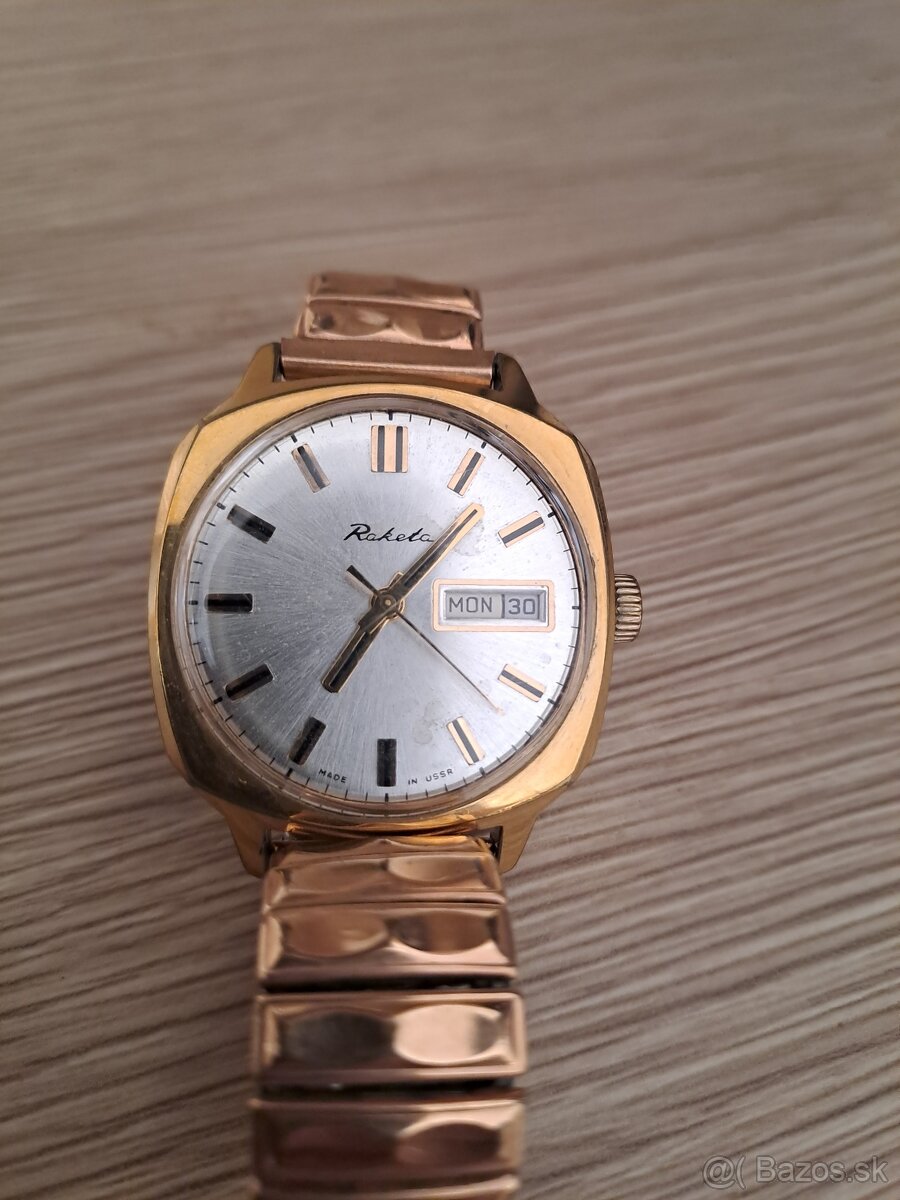 Pánske zlate hodinky Raketa - 2