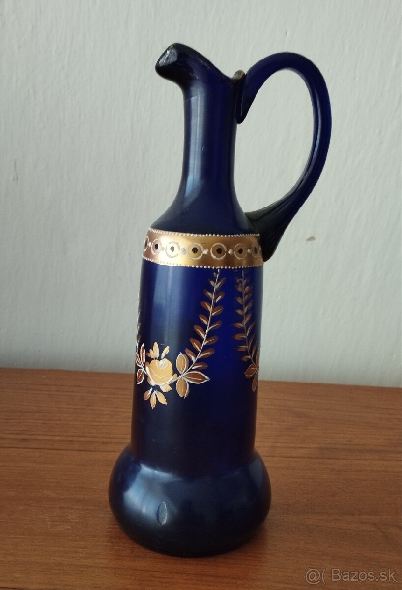 Starožitný sklenený džbán - karafa - 2