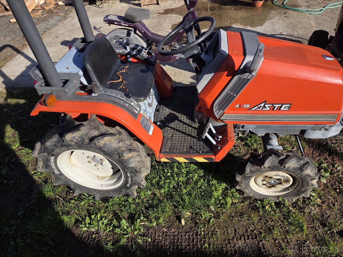 Predám malotraktor 4x4 Kubota Aste 15 - 2