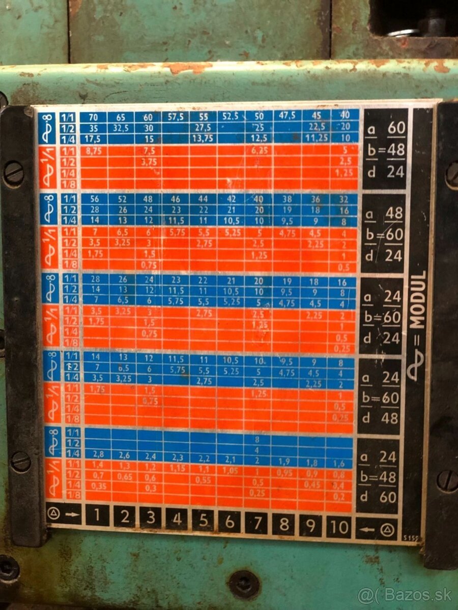 sustruh TOS SV 18 RA / 1000 - 2