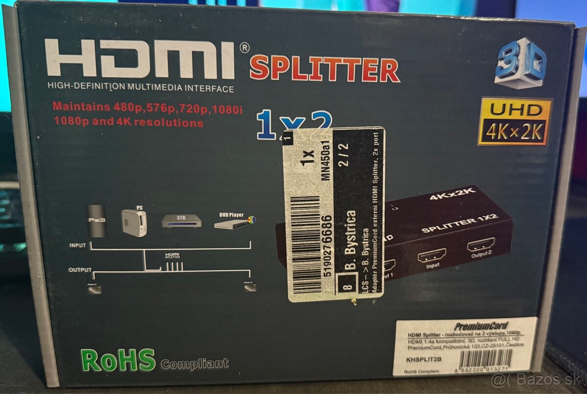 4K HDMI Splitter 1x2 - 2