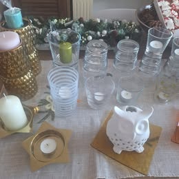 Svietniky sklenené, keramické, dekorácie - 2