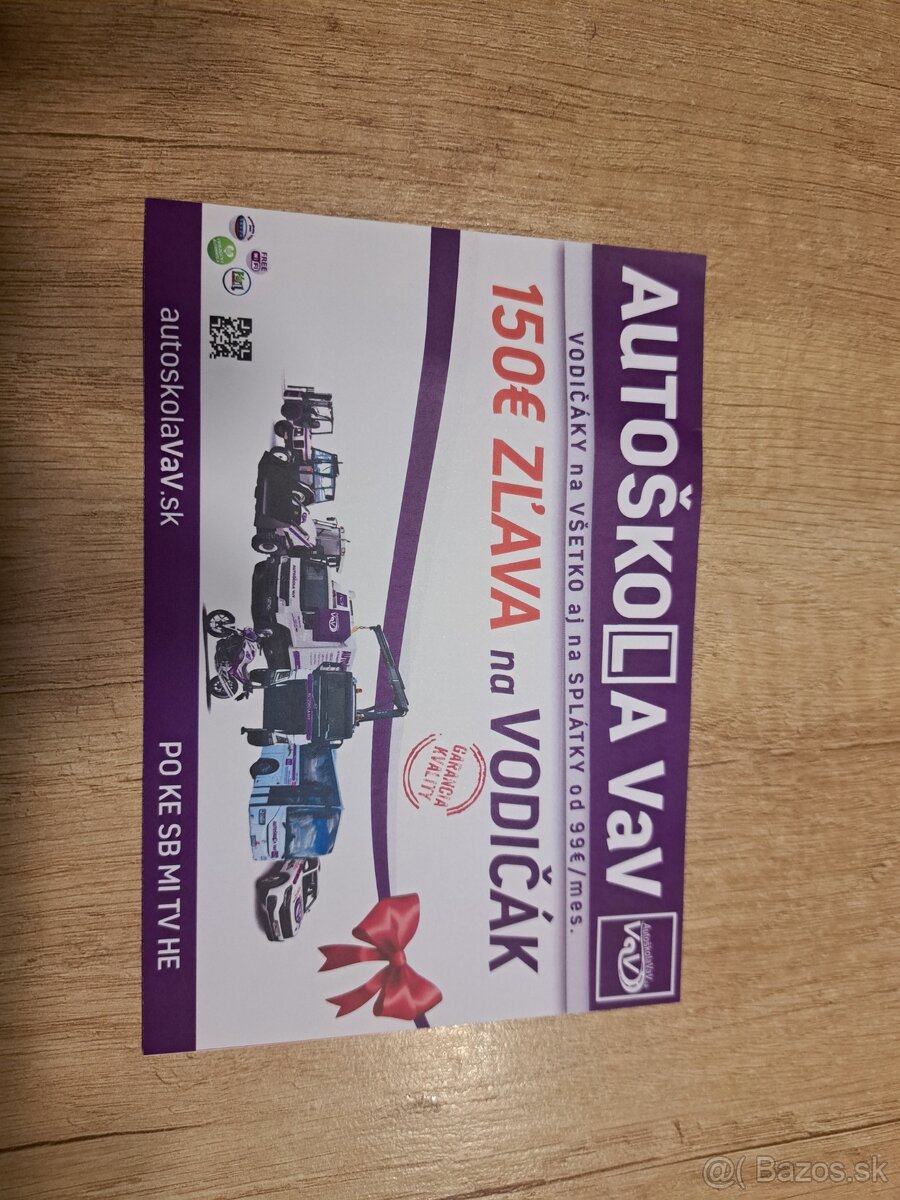 Poukaz na autoškolu - 2