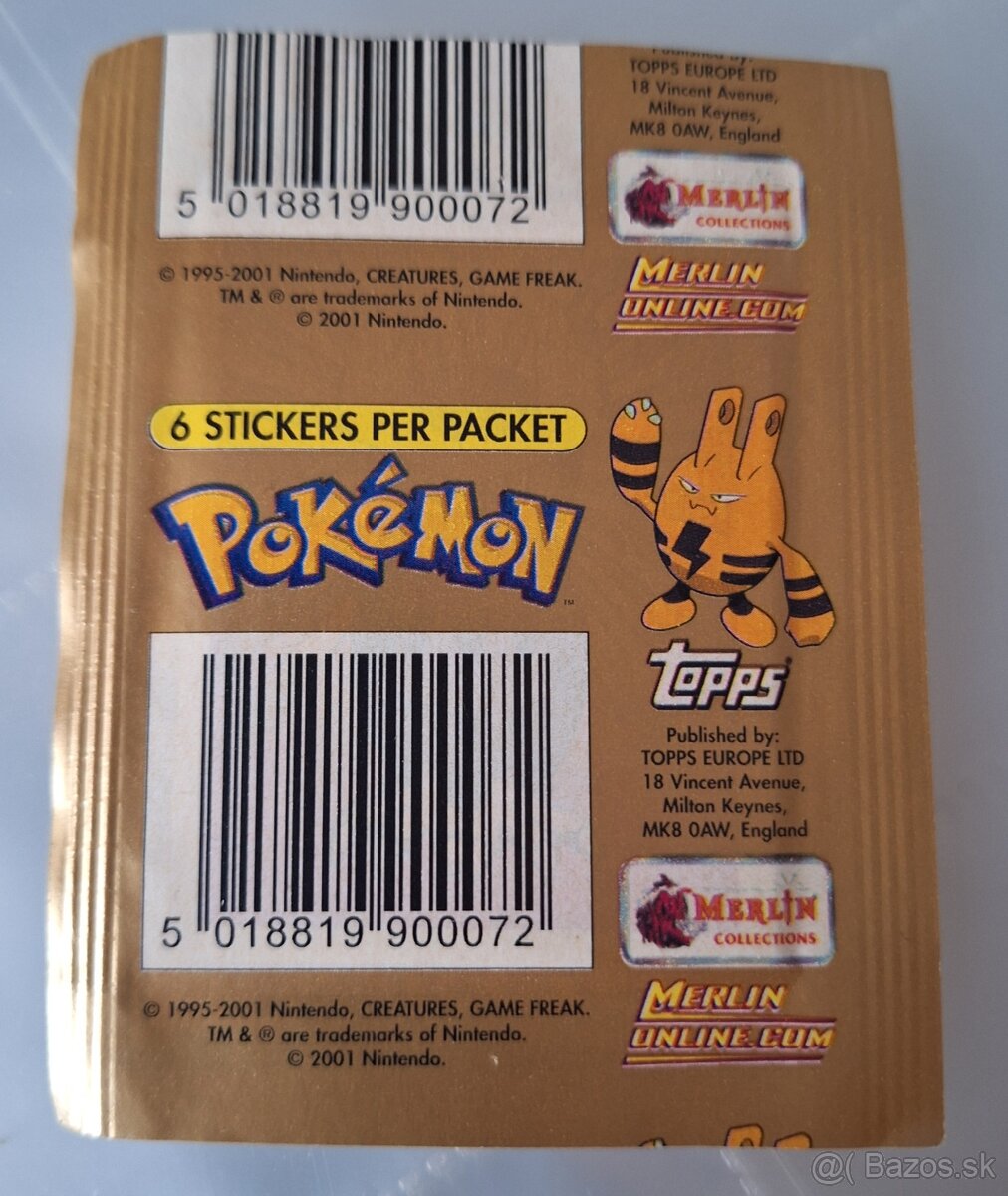 POKEMON STICKER- samolepky FLIPZ a GOLD - 2