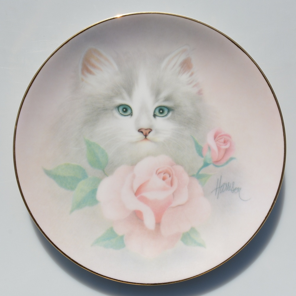 2 porcelánové taniere - Mačky - 2