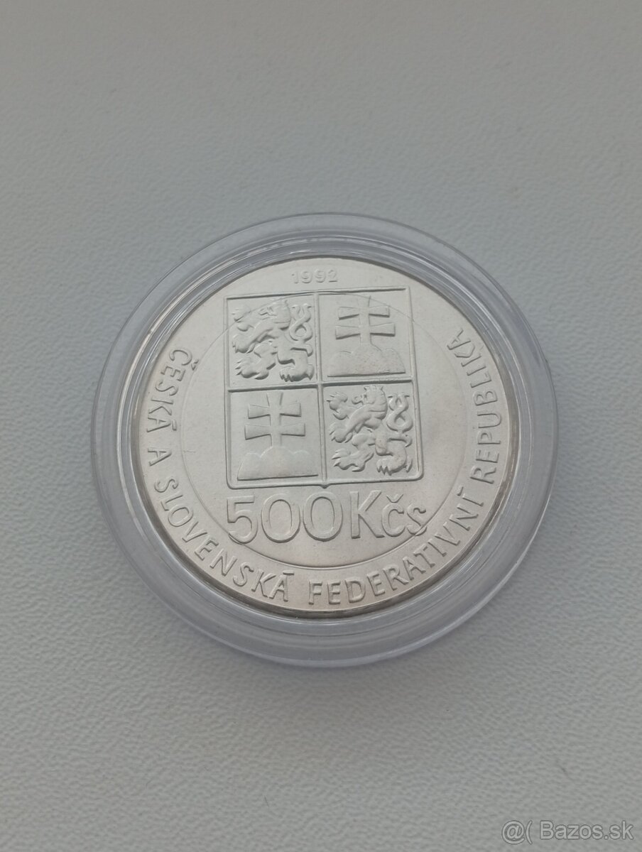 Mince 500 Kčs J.A.Komesky - 2