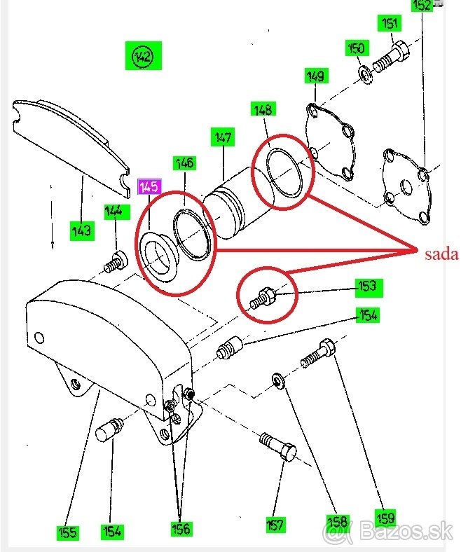 Sada do brzdovej čeľuste - prasatá LKT - 2