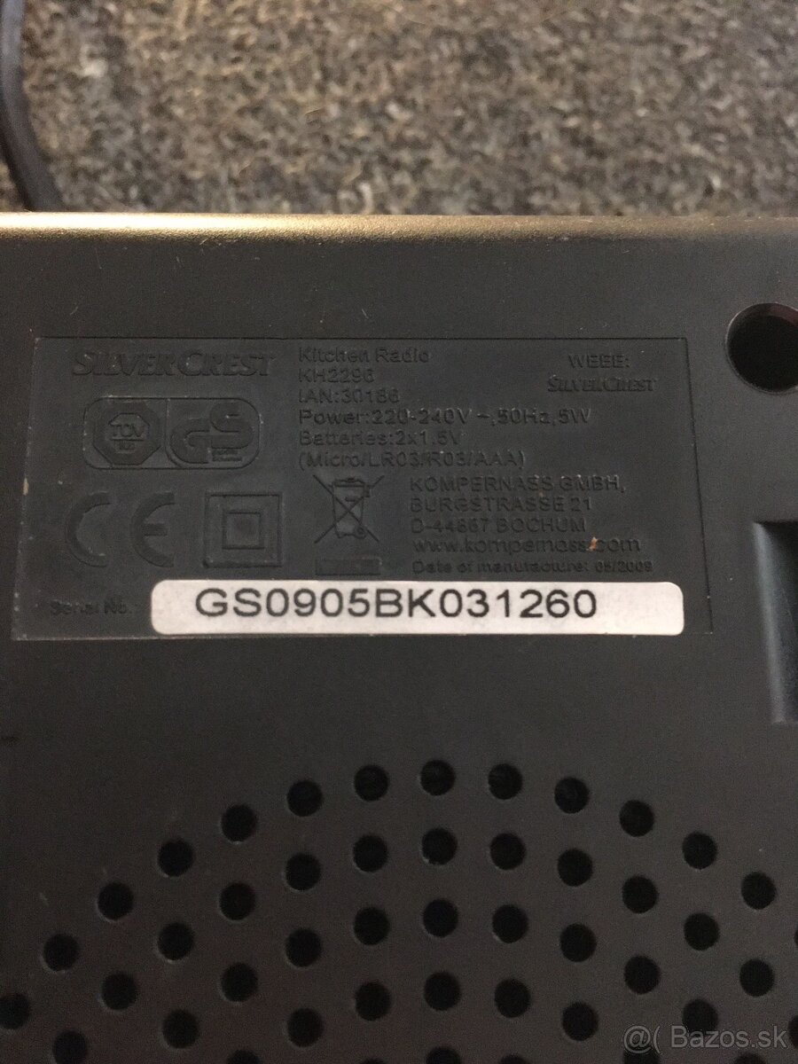 Kuchynské rádio SilverCrest - 2