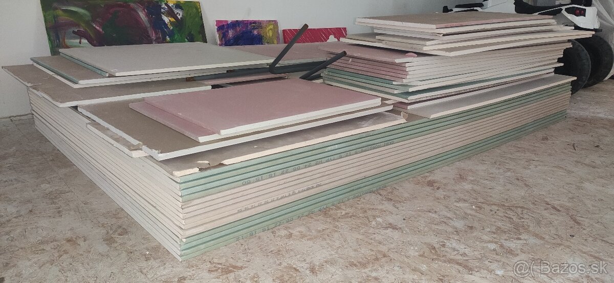 Predám sadrokartón – zelený a biely 200×120 cm + odrezky - 2