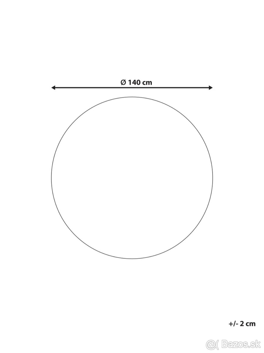 Kruhový koberec Béžový - 2