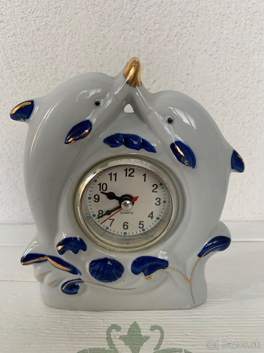 Biele porcelánové hodiny Quartz - 2