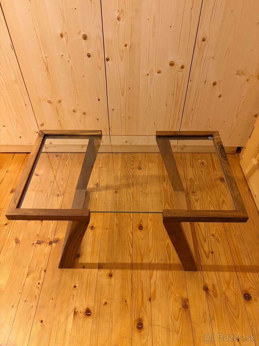 Coffee table, orechovy konferencny stolik - 2