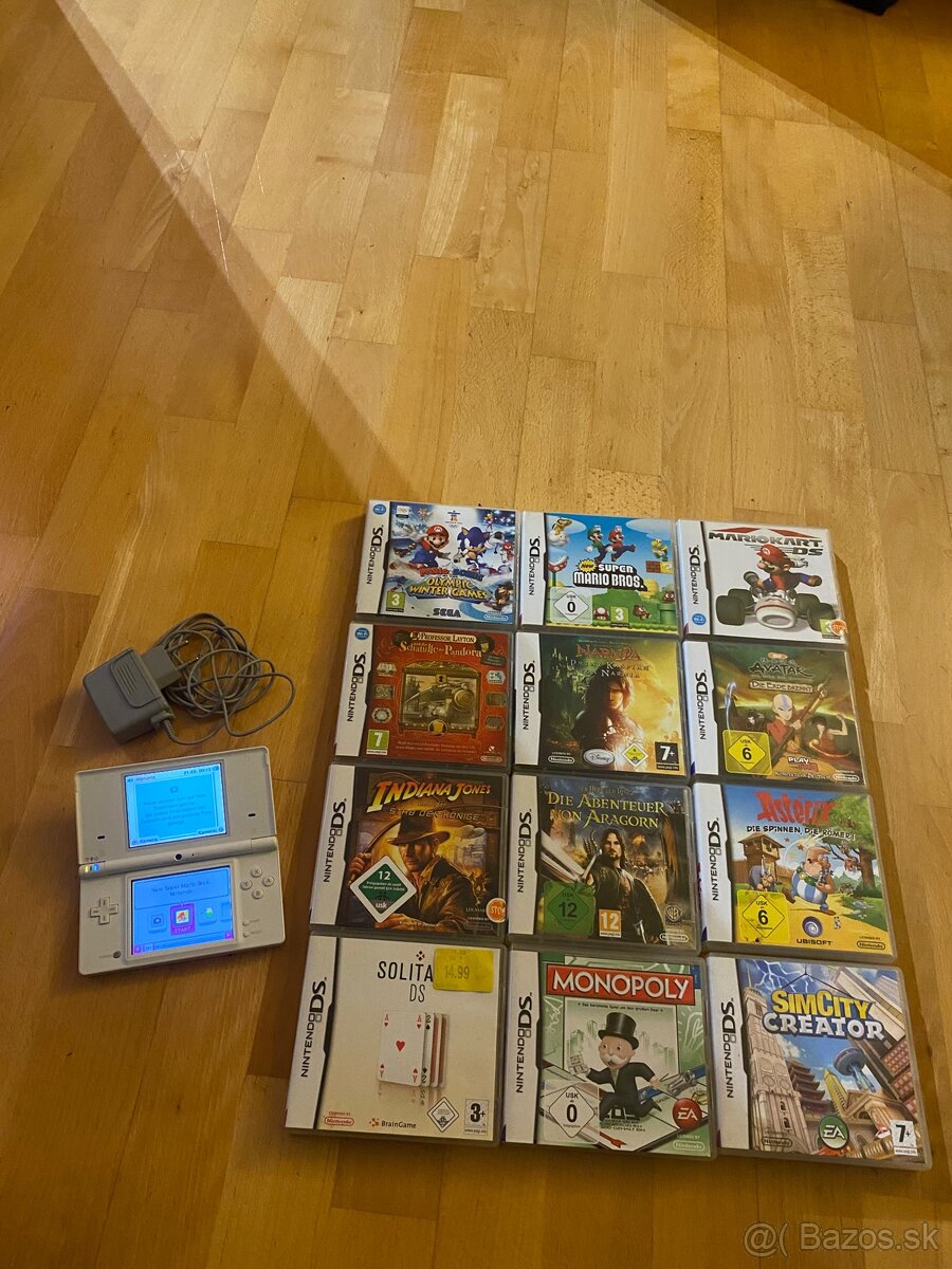 Nintendo DS (2008 model) + 12 hier – kompletný set - 2