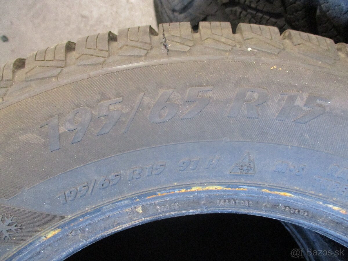 195/65R15 zimne pneumatiky 2 kusy - 2
