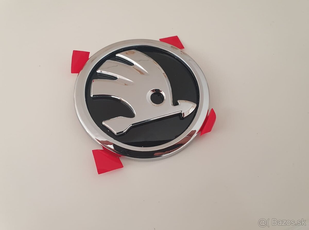 Škoda znaky chrómové 90mm a 80mm - 2