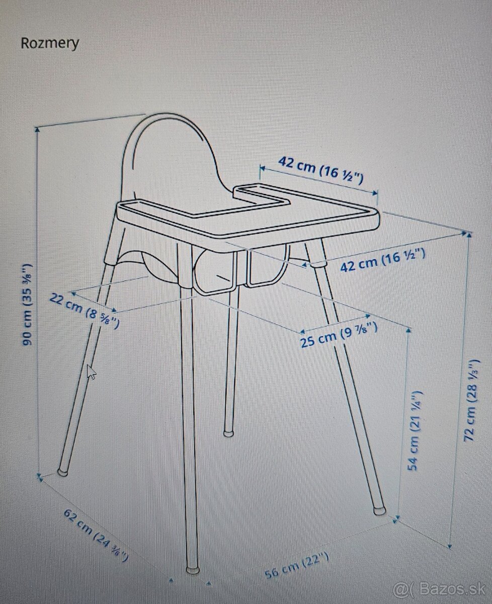 Detská stolička IKEA ANTILOP - 2