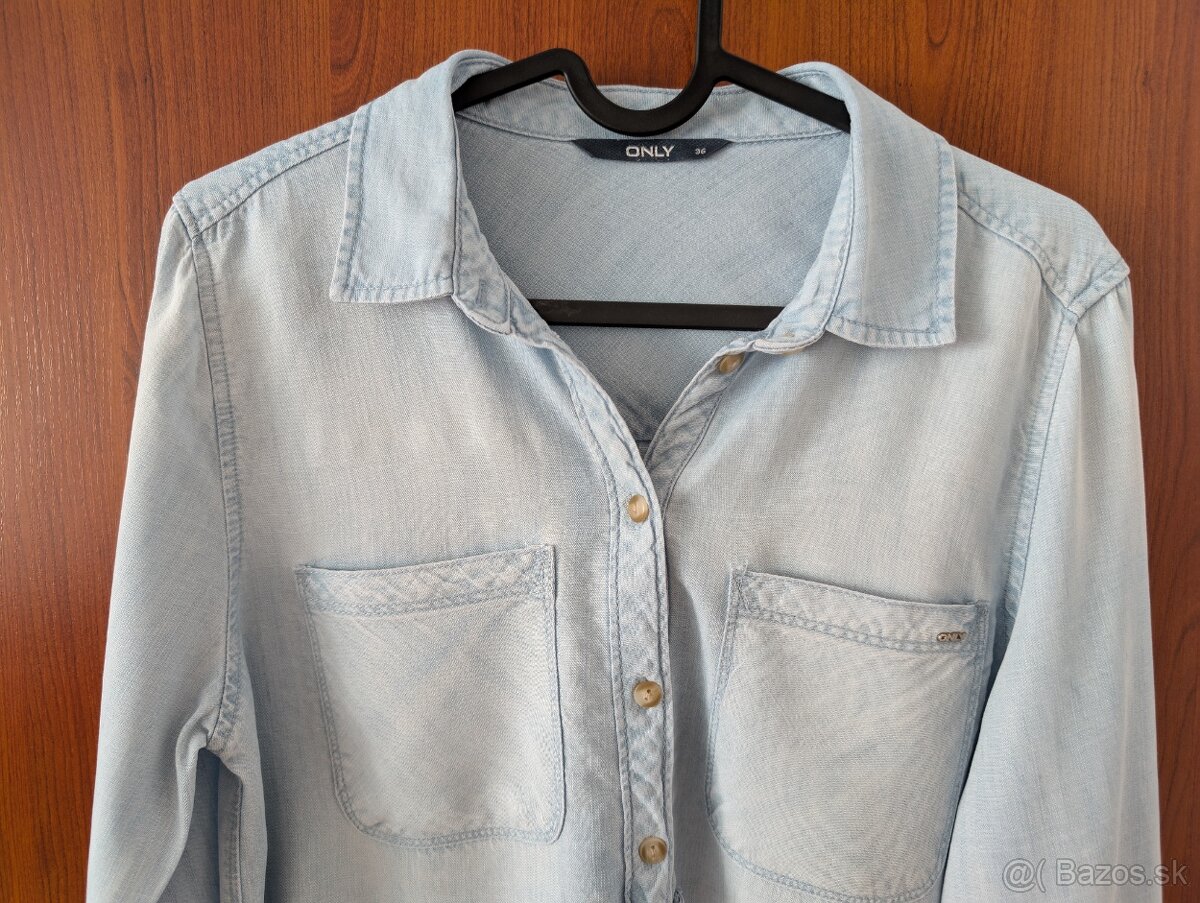 ONLY rifľová (jeans)košeľa - 2