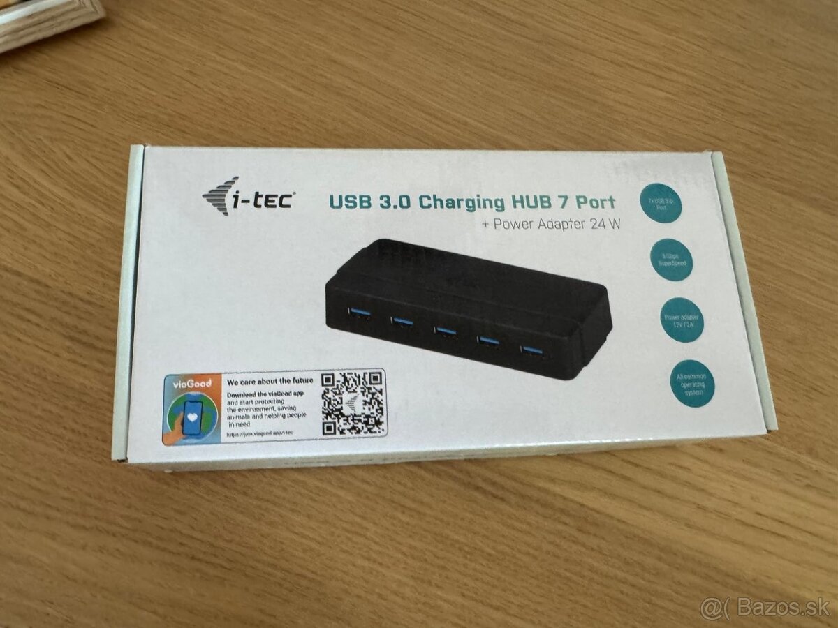 USB 3.0 Charging HUB 7 s napájacím adaptérom - 2