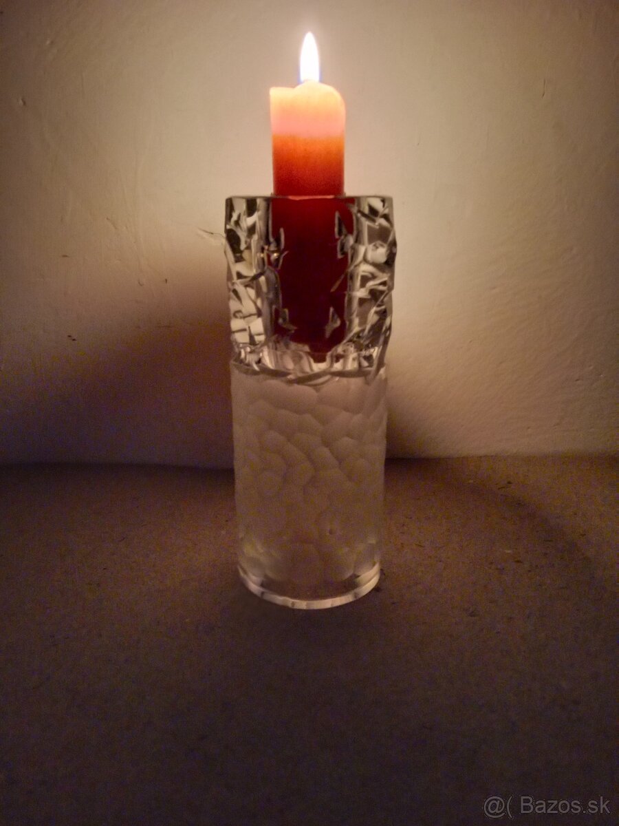Křišťál broušený, vázička, svíčka - 2