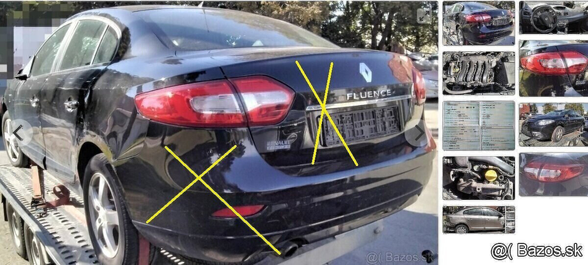 Renault Fluence 1.6 2015 predám MOTOR K4M V8 PREVODOVKA JR5 - 2